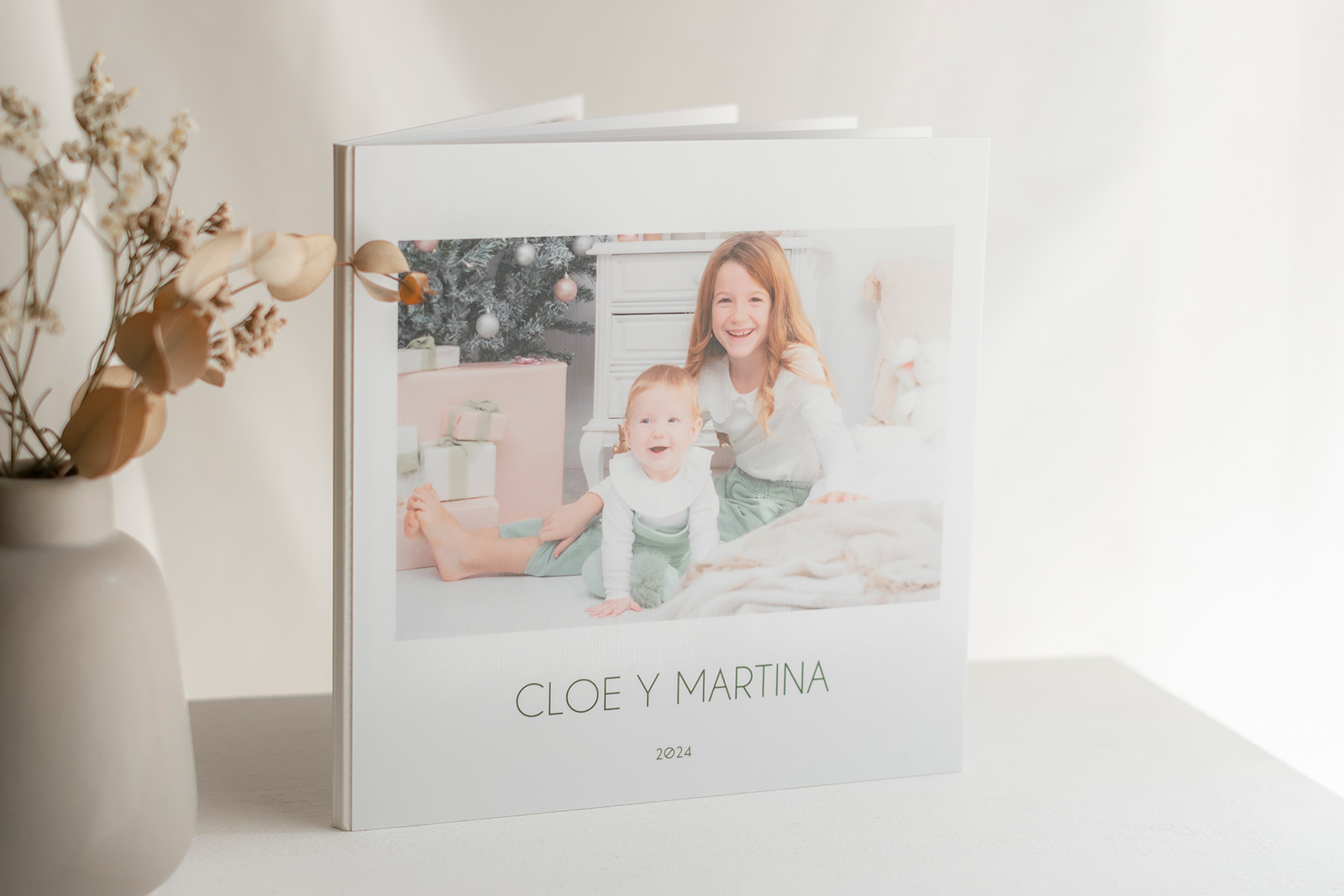 álbum navideño con fotos familiares en Valencia