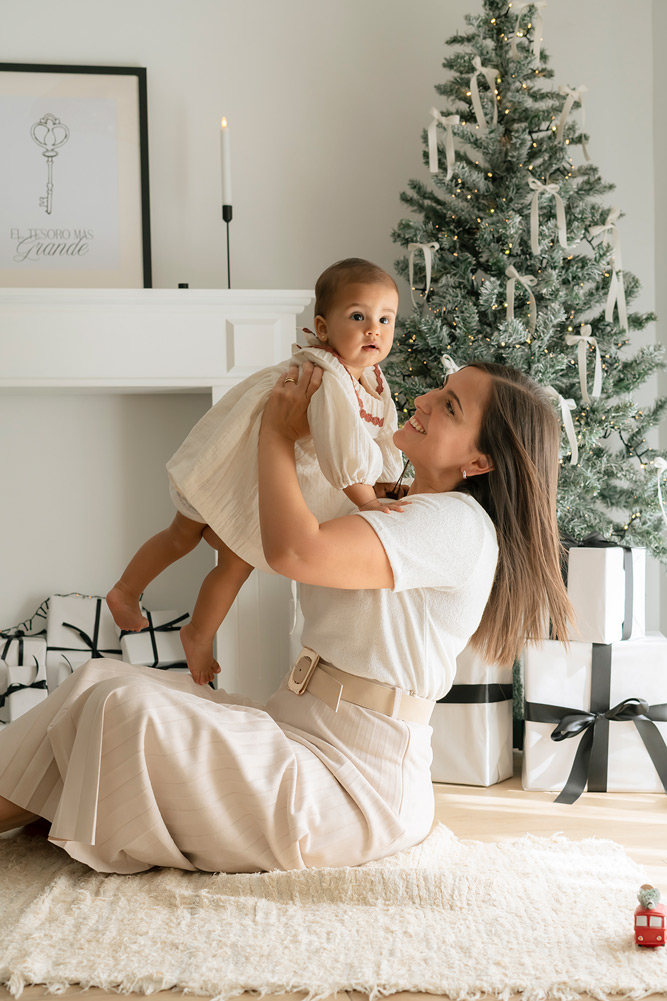 detalle escenario Navidad fotógrafo infantil Valencia